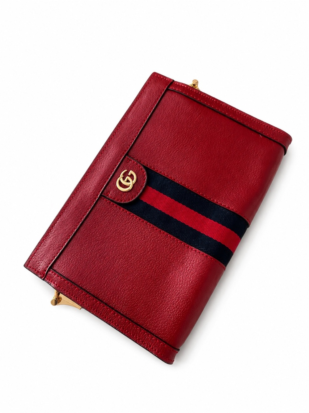 GG Supreme Ophidia Medium Shoulder Bag • Genuine Leather • Red/Navy • NWT - Picture 8 of 9
